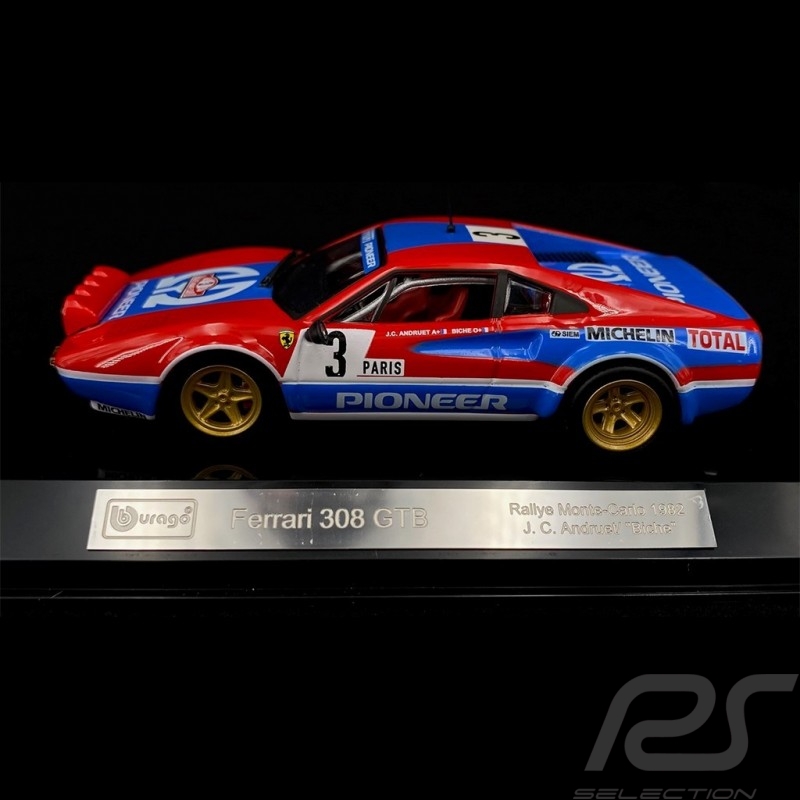 Details about   1/43 Bburago Ferrari 308 GTB Monte Carlo Rally 1982 Racing #3 Model Blue 36304 