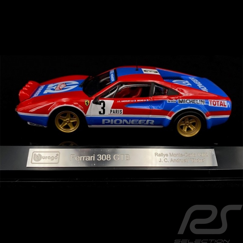Ferrari Racing 308 GTB n° 3 Rallye Monte Carlo 1982 1/43 Bburago 36304