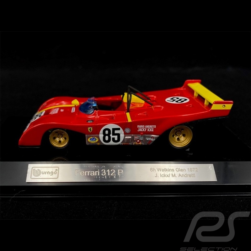 Ferrari 312P n° 85 Sieger 6h von Watkins Glen 1972 1/43 Bburago 36302 Ferrari 312P n° 85 Sieger 6h von Watkins Glen 1972 1/43 Bburago 36302