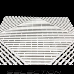 Garage floor tiles White RAL9010 Quality-Price - 15 years warranty - Set of 6 tiles of 40 x 40 cm