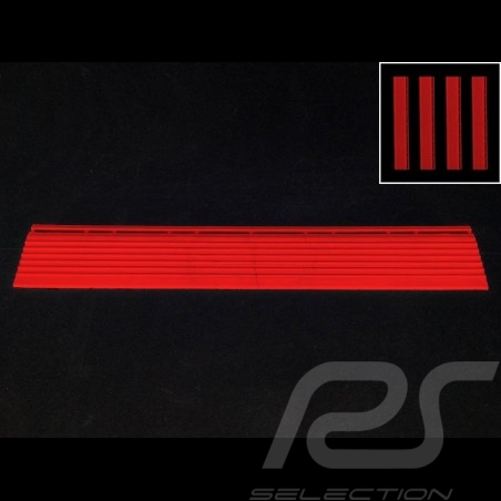 Bordure inclinée pour dalle de garage - couleur Rouge RAL3020 - lot de 4 - sans oeillet
