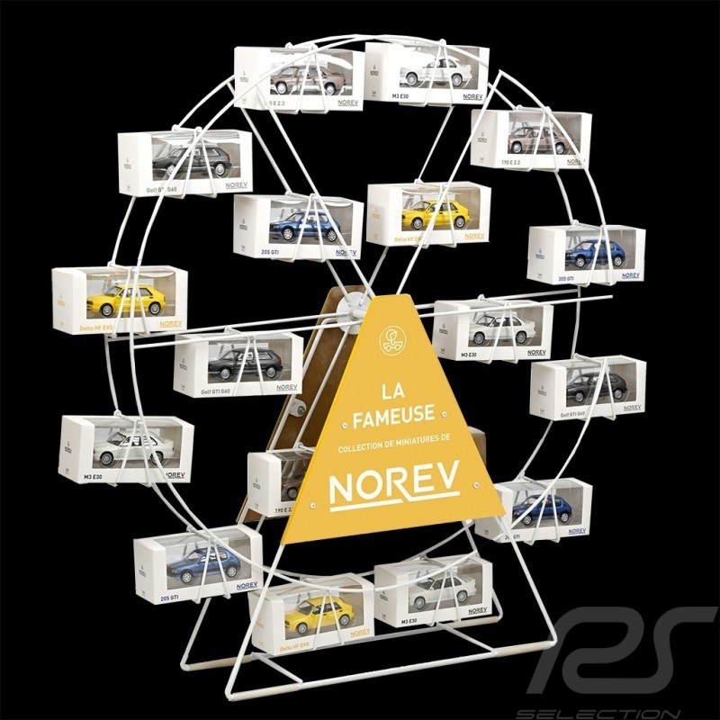 Display  White Rotating Wheel 18 reduced cars 1/43 310004 Norev