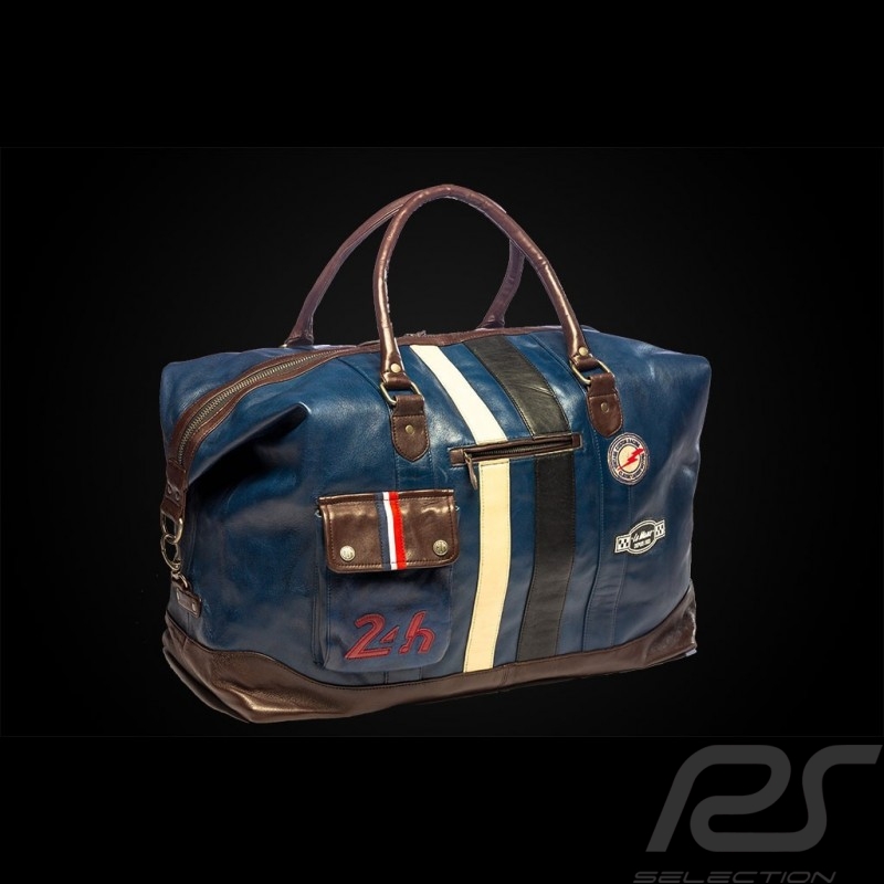 Sehr Große Ledertasche 24h Le Mans - Schwarz 26062