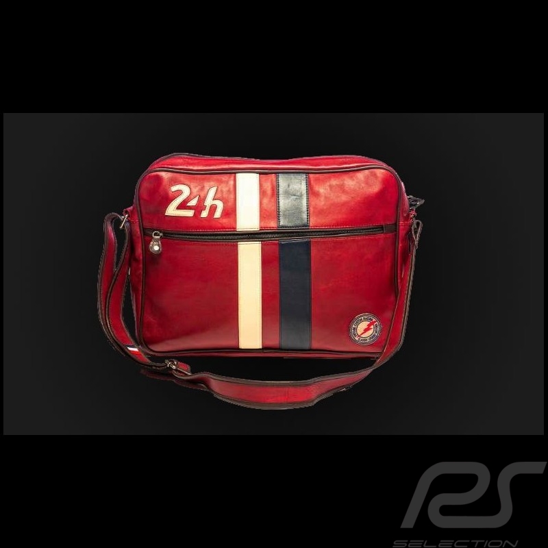 Umhängetasche Leder 24h Le Mans - Rot 26063