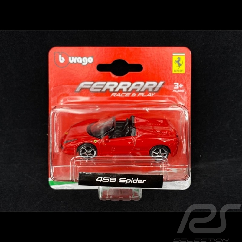 Ferrari 458 Spider Red 1/64 Bburago 56000