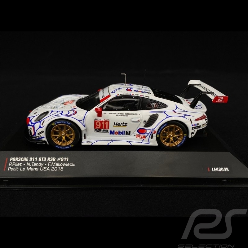 Porsche 911 GT3 RSR Type 991 n° 911 Sieger Petit Le Mans 2018 1/43 IXO MODELS LE43048
