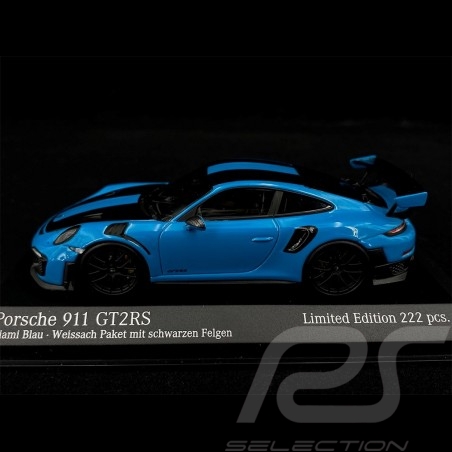 Porsche 911 GT2 RS Type 991 Weissach 2018 Bleu Turquoise Noir 1/43 Minichamps 413067234