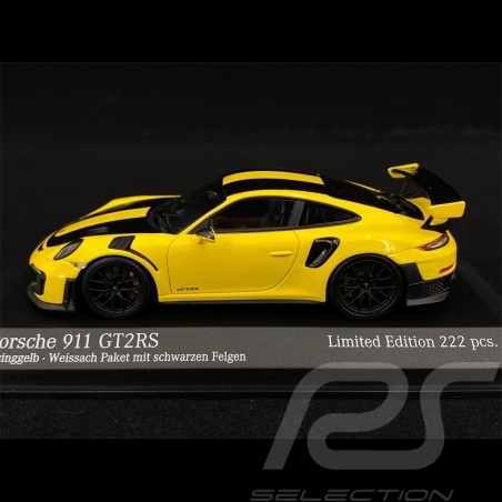 Porsche 911 GT2 RS Type 991 Weissach 2018 Racing Yellow Black 1/43 Minichamps 413067228