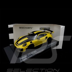 Porsche 911 GT2 RS Type 991 Weissach 2018 Jaune Racing Noir 1/43 Minichamps 413067228