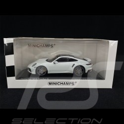 Porsche 911 Turbo S Type 992 2020 Blanc Argent 1/43 Minichamps 413069476 - Edition Limitée