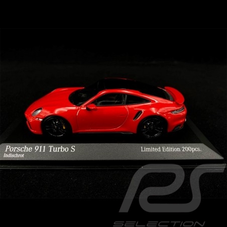 Porsche 911 Turbo S Type 992 2020 Red Black 1/43 Minichamps 413069479 - Limited Edition