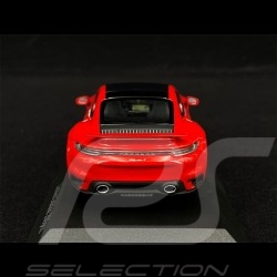 Porsche 911 Turbo S Type 992 2020 Rouge Noir 1/43 Minichamps 413069479 - Edition Limitée