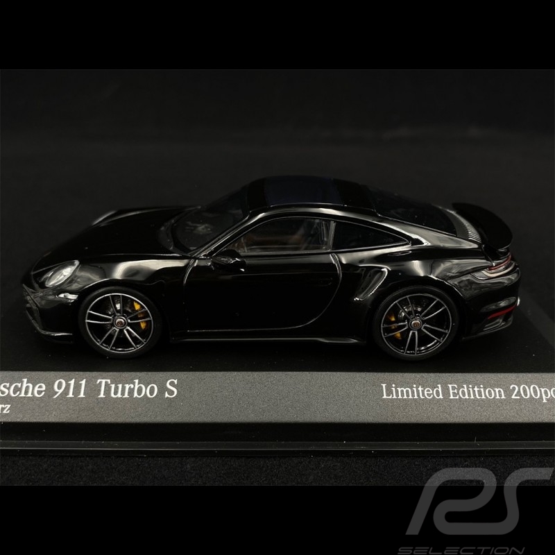Porsche 911 Turbo S Type 992 2020 Noir Argent 1/43 Minichamps 413069490 - Edition Limitée