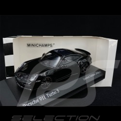 Porsche 911 Turbo S Type 992 2020 Noir Argent 1/43 Minichamps 413069490 - Edition Limitée
