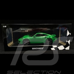 Porsche 911 Turbo S Type 992 2020 Python Green 1/18 Minichamps 153069077 - Limited Edition