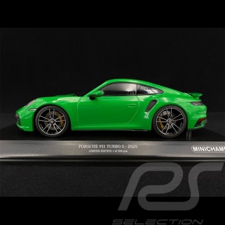 Porsche 911 Turbo S Type 992 2020 Python Green 1/18 Minichamps 153069077 - Limited Edition