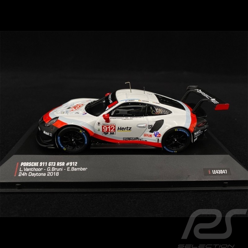 Porsche 911 GT3 RSR Type 991 n° 912 24h Daytona 2018 1/43 IXO MODELS LE43047 Porsche 911 GT3 RSR Type 991 n° 912 24h Daytona 2018 1/43 IXO MODELS LE43047