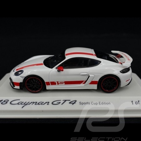 Porsche 718 Cayman GT4 Sports Cup Edition weiß / rot 1/43 Minichamps WAP0204140LEXC