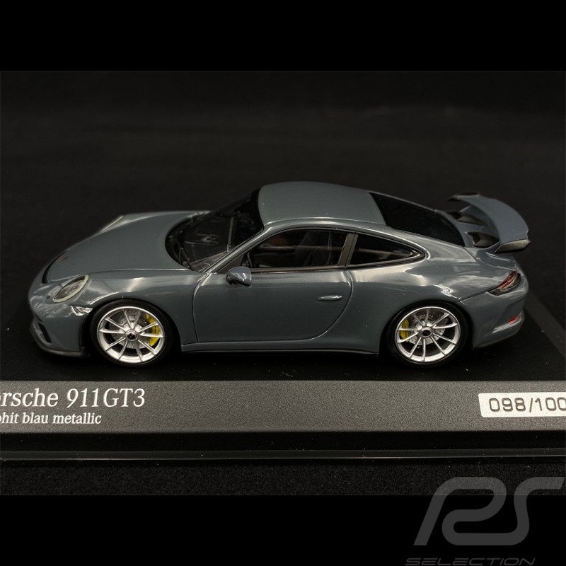Porsche 911 GT3 Type 991 2017 Graphite Blue Metallic 1/43 Minichamps 413066043 - Extra Rare