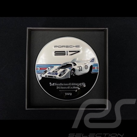 Badge de grille Porsche 917 n° 22 Martini Le Mans 1971 blanc / noir / bleu / rouge WAP0508100M0MR