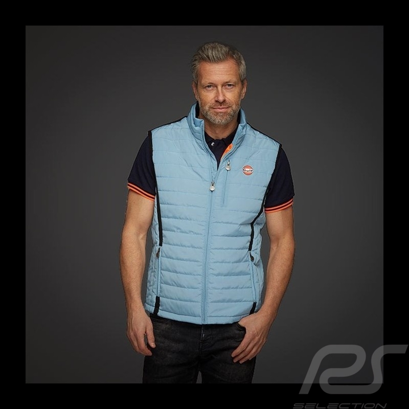 Veste Gulf Performance matelassée sans manches Bleu Gulf / Bandes noires - homme