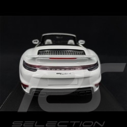 Porsche 911 Turbo S Cabriolet Type 992 2020 Metallic Carrara White 1/18 Minichamps 155069080