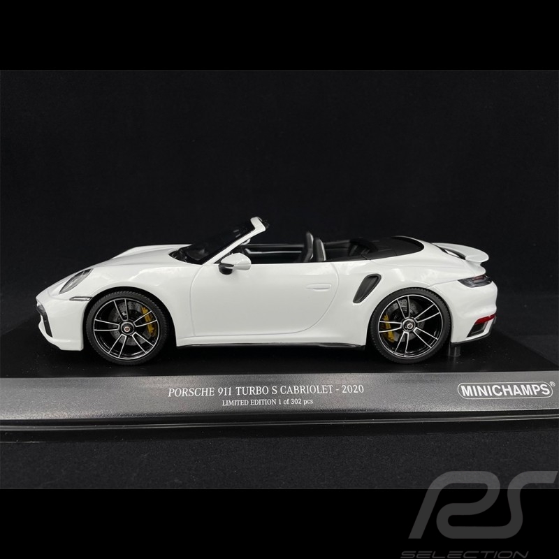 Porsche 911 Turbo S Cabriolet Type 992 2020 Carraraweiß Metallic 1/18 Minichamps 155069080