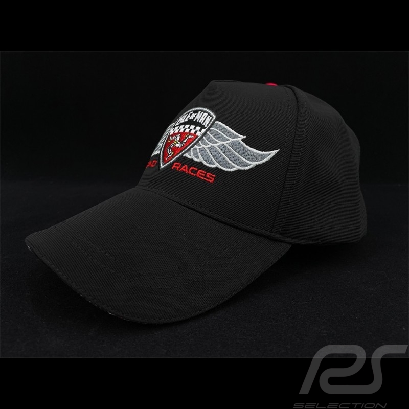 Geflügeltes Isle of Man Road Races Logo Cap schwarz / rot / grau 19IOM-BBC-WINGS