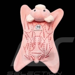 Doudou Porsche Cochon rose Pink pig plush comforter Rosa sau teddybär schmusetuch en peluche polyester WAP0400020M0ST