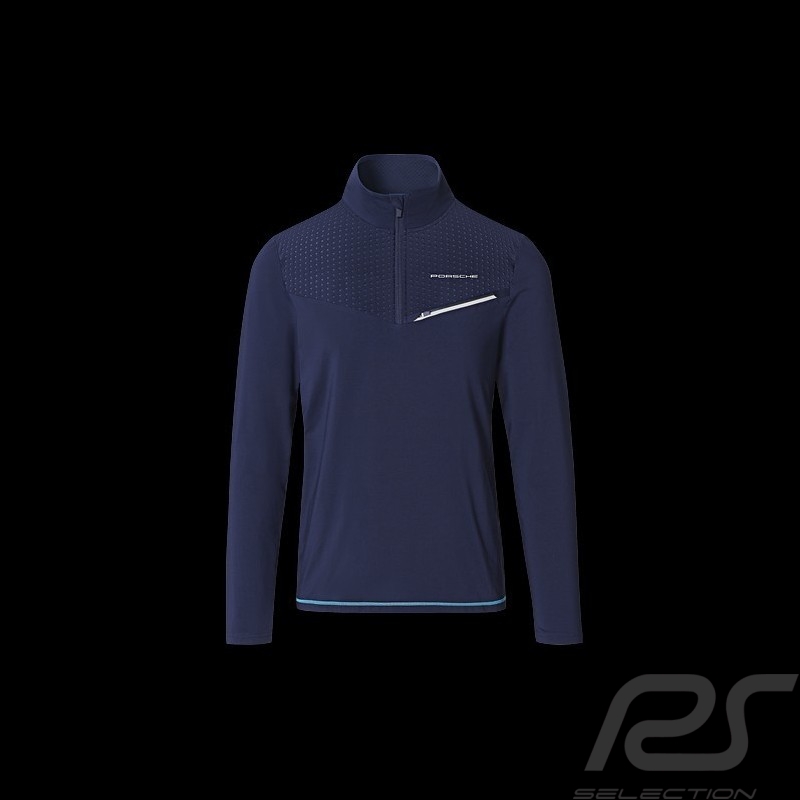T-shirt Porsche Sports Collection manches longues longsleeves langarm Bleu marine WAP533M0SP - homme