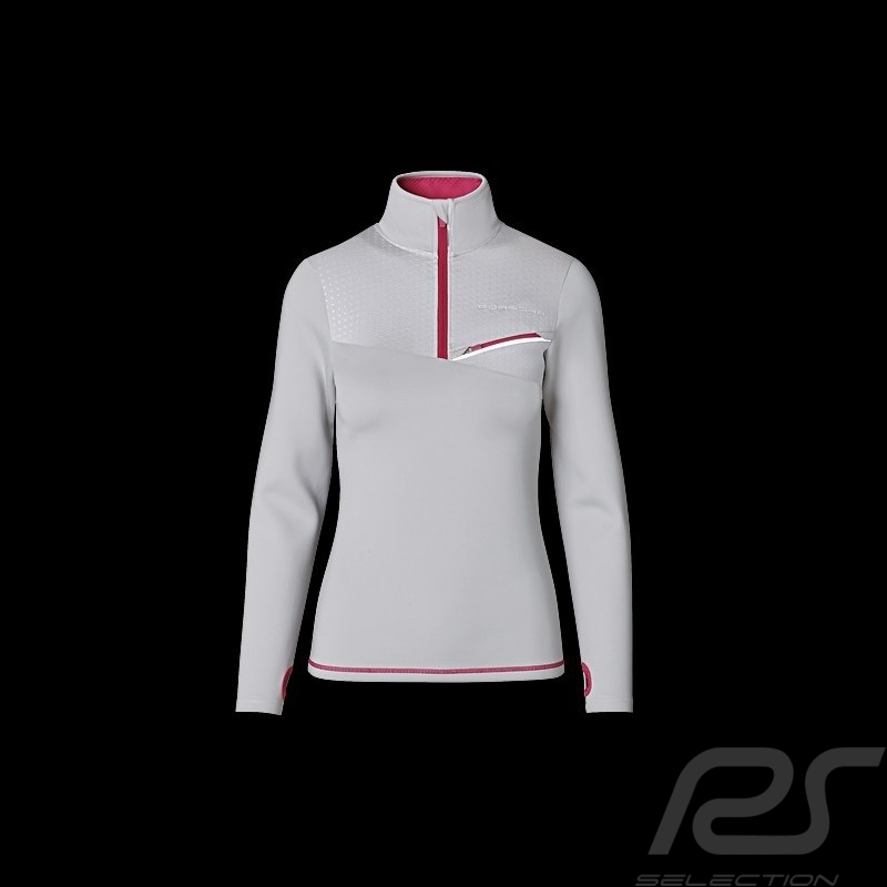 T-shirt Porsche Sports Collection manches longues gris / rose WAP537M0SP - femme