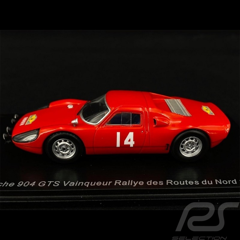 Exemplaire n° 1 / 300 Porsche 904 GTS n° 14 Vainqueur Rallye des Routes du Nord 1965 1/43 Spark SF164