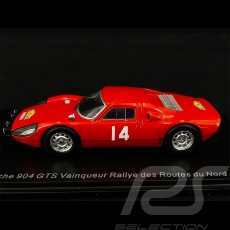 Copy N° 1 / 300 Porsche 904 GTS n° 14 Winner Routes du Nord Rally 1965 1/43 Spark SF164