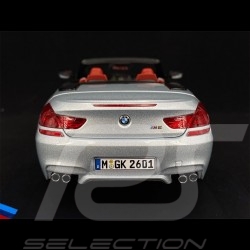 BMW M6 Cabriolet F12 Argent silber silber bleu 1/18 Paragon 80432253656
