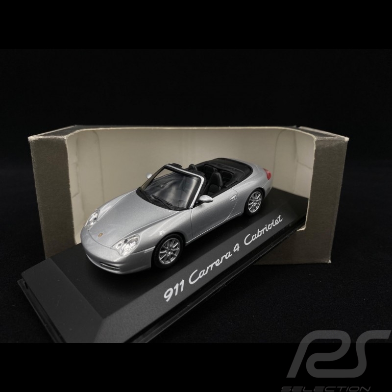 Porsche 911 Carrera 4 Cabriolet type 996 1997 silver grey 1/43 Minichamps WAP02008412