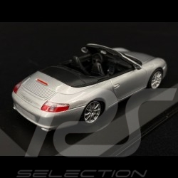 Porsche 911 Carrera 4 Cabriolet type 996 1997 silver grey 1/43 Minichamps WAP02008412