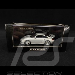 Porsche 911 GT2 type 996 Phase 1 2000 gris polaire métallisé 1/43 Minichamps 430060126 polar grey metallic Arktissilbermetallic 