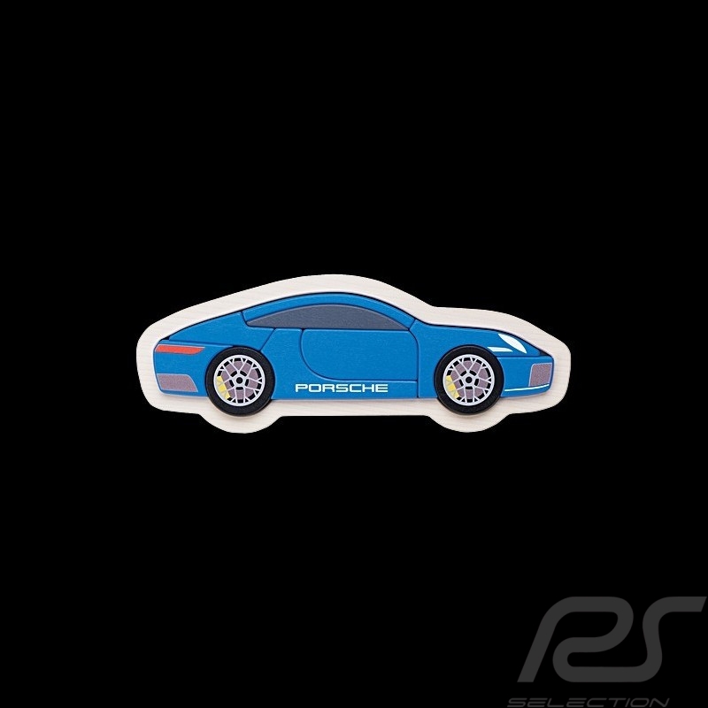 Holzpuzzle 10 Stück Porsche 911 Typ 992 Electric Blau WAP0400040MSTP