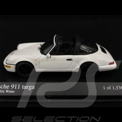 Porsche 911 Targa Type 964 1991 Blanc White Weiß Grand Prix 1/43 Minichamps 400061365
