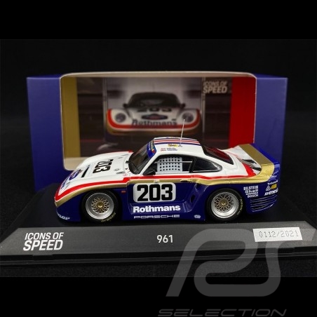 Porsche 961 Rothmans n° 206 24h Le Mans 1987 1/43 Spark WAP0209610MKED