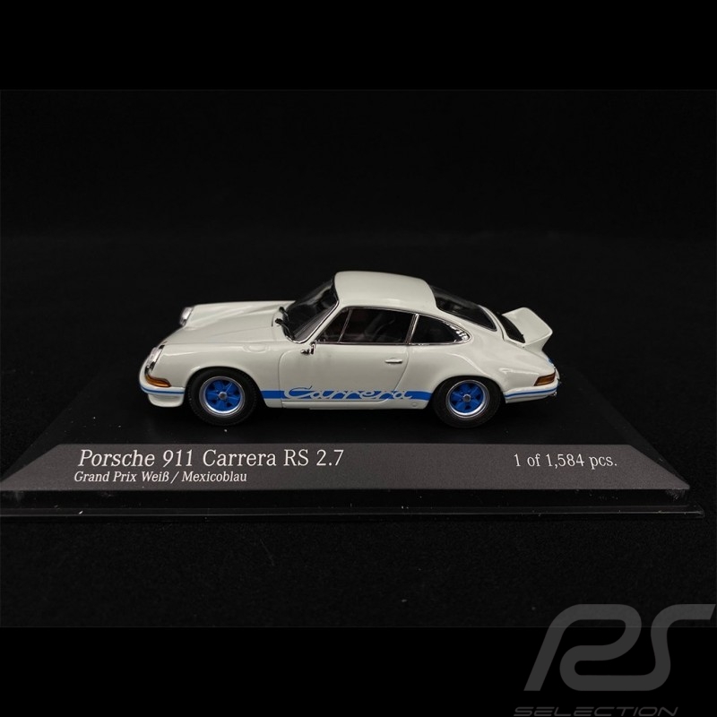 Porsche 911 Carrera RS 2.7 1972 white / blue 1/43 Minichamps 400065520