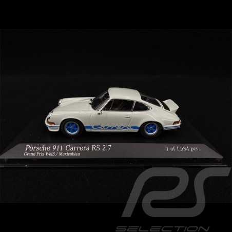 Porsche 911 Carrera RS 2.7 1972 blanc bleu white blue weiß blau 1/43 Minichamps 400065520