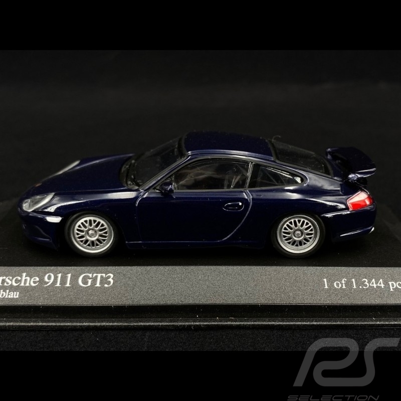 Porsche 911 GT3 type 996 1999 bleu métallique 1/43 Minichamps 430068007