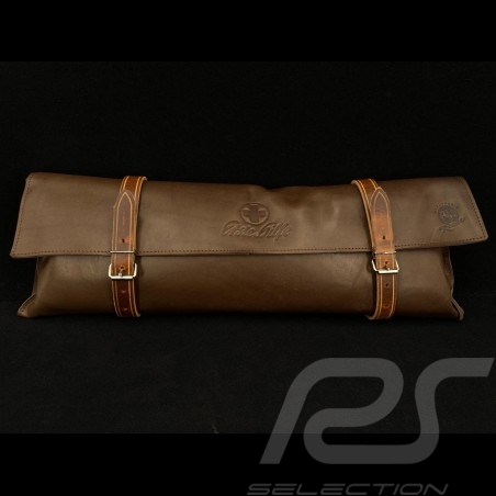 Reutter Leder Tasche Dunkel braun mit Riemen - Erste-Hilfe-Kasten enthalten