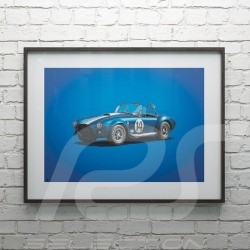 Poster Shelby Ford AC Cobra MK-3 Bleu Blau Blue n° 14 - Colors of Speed