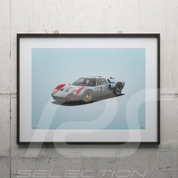 Porsche 804 Grosser Preis von Frankreich reproduction d'une affiche originale de Erich Strenger
