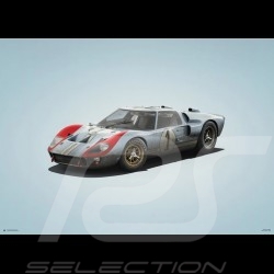 Porsche 804 Grosser Preis von Frankreich reproduction d'une affiche originale de Erich Strenger