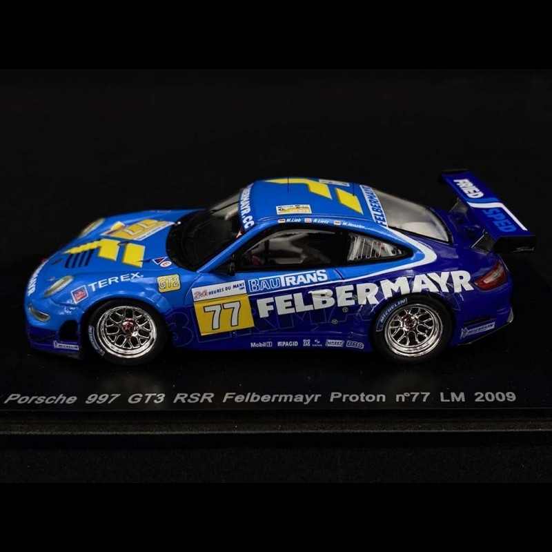Porsche 997 RSR GT3 Felbermayr Proton Le Mans 2011 Miniature Spark #77 échelle 1/43