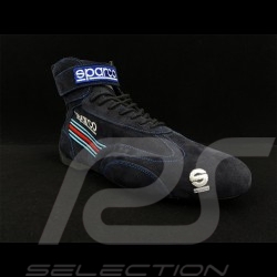 Sparco Pilot shoes Top Driver FIA boot Suede Leather Martini Racing Navy Blue - men