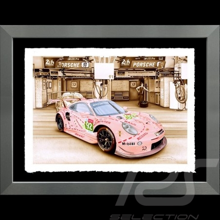 Porsche 804 Grosser Preis von Frankreich reproduction d'une affiche originale de Erich Strenger